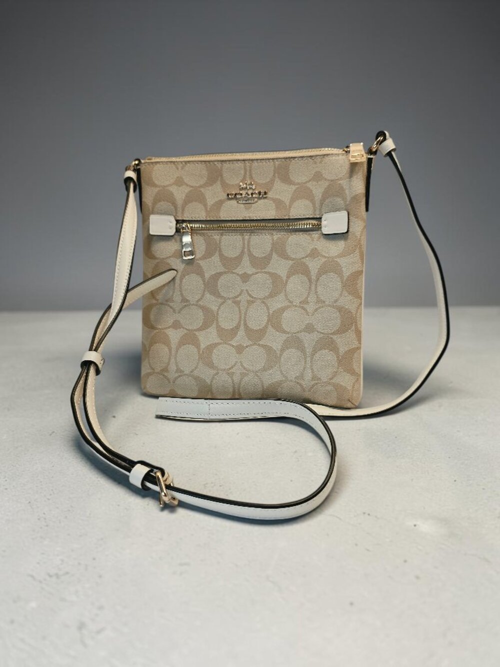 Coach Mini Rowan File Bag in Signature Canvas By Coach  NWOT
